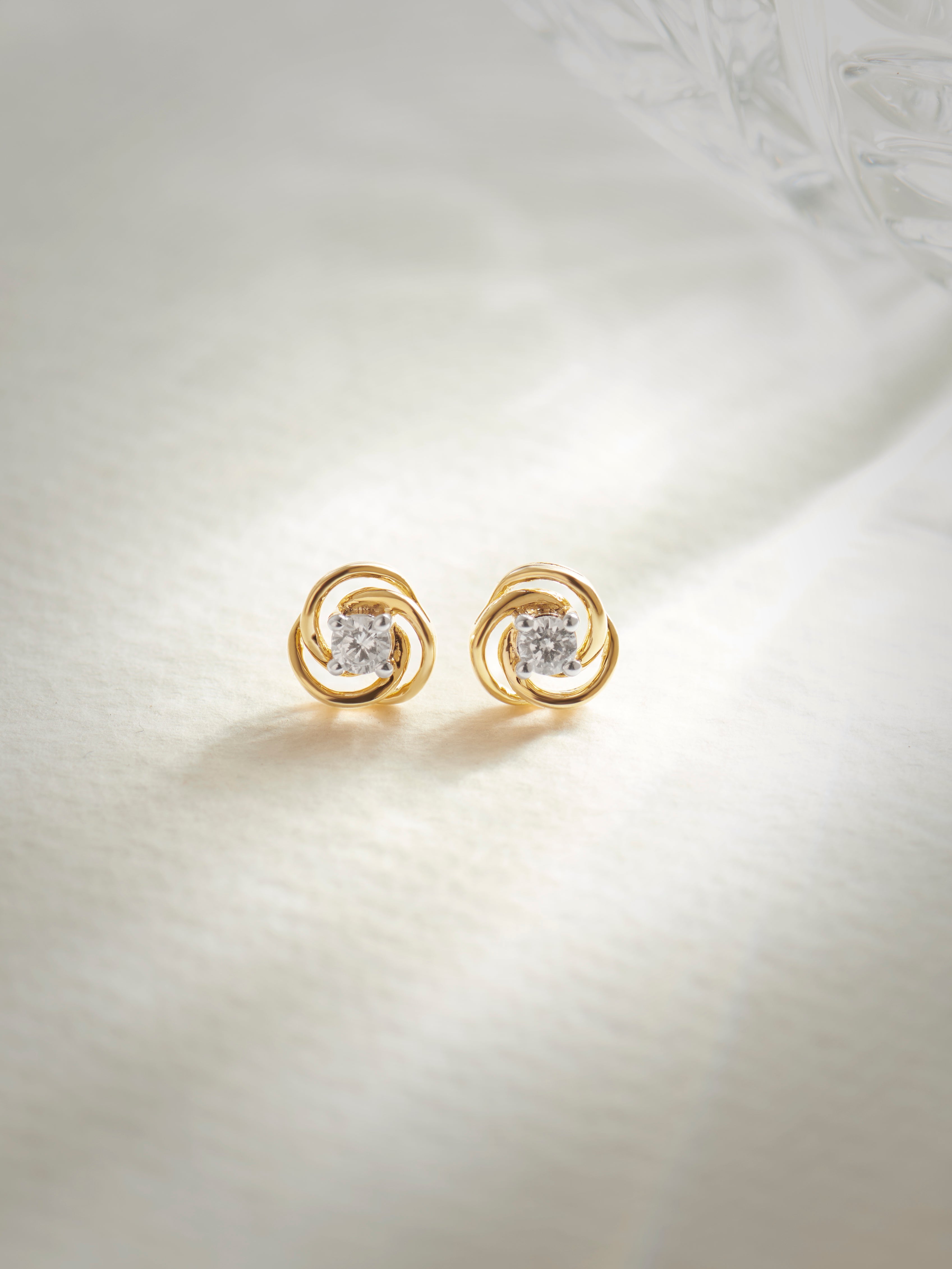 Floral Solitaire Studs