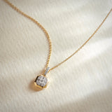 Octa Diamond Necklace, 14K Solid Gold, 1/4 ct Lab Grown Diamond-6