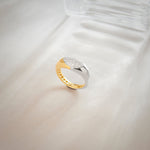 Two-Tone Bold Ring, 14K Solid Gold, 3/8 ct Lab Grown Diamond-5