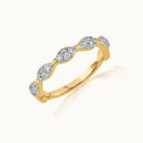Kite Stacker Diamond Band, 14K Solid Gold, 1/3 ct Lab Grown Diamond-3