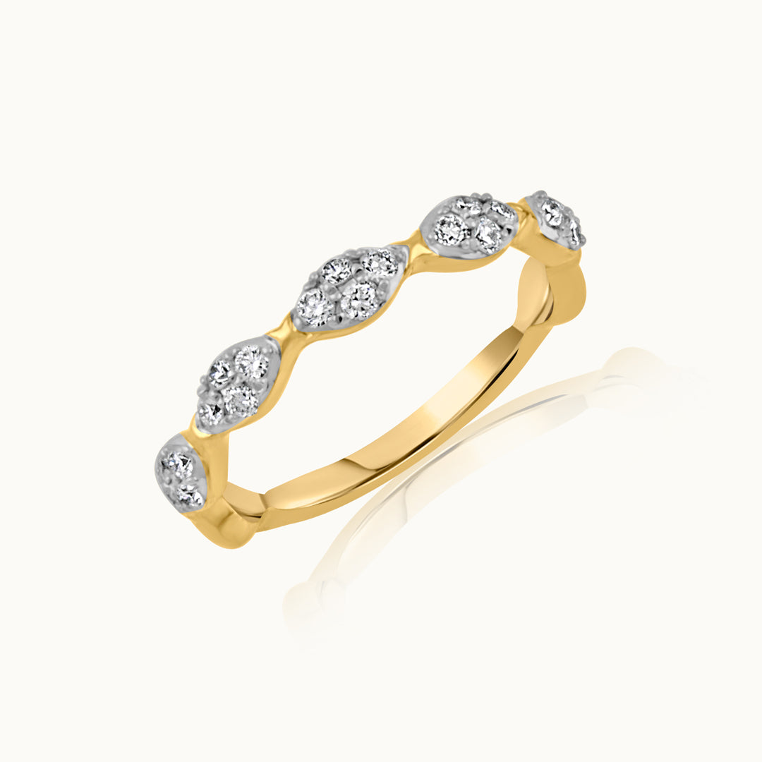 Kite Stacker Diamond Band, 14K Gold Vermeil, 1/3 ct Lab Grown Diamond-3