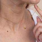 Teardrop Pendant Necklace, 14K Gold Vermeil-2