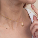 Teardrop Pendant Necklace, 14K Gold Vermeil-2