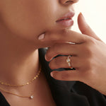 Square Solitaire Ring, 14K Gold Vermeil, 1/3 ct Lab Grown Diamond-4