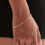 Station Bar Diamond Link Bracelet, 14K Gold Vermeil, 1 ct Lab Grown Diamond-4