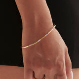 Station Bar Diamond Link Bracelet, 14K Gold Vermeil, 1 ct Lab Grown Diamond-4