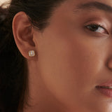 Elegant Octa Cluster Diamond Earrings, 14K Gold Vermeil, 1/2 ct Lab Grown Diamond-2