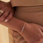 Hope Diamond Paperclip Bracelet, 14K Gold Vermeil, 1/4 ct Lab Grown Diamond-4