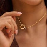 Interlocking Diamond Necklace