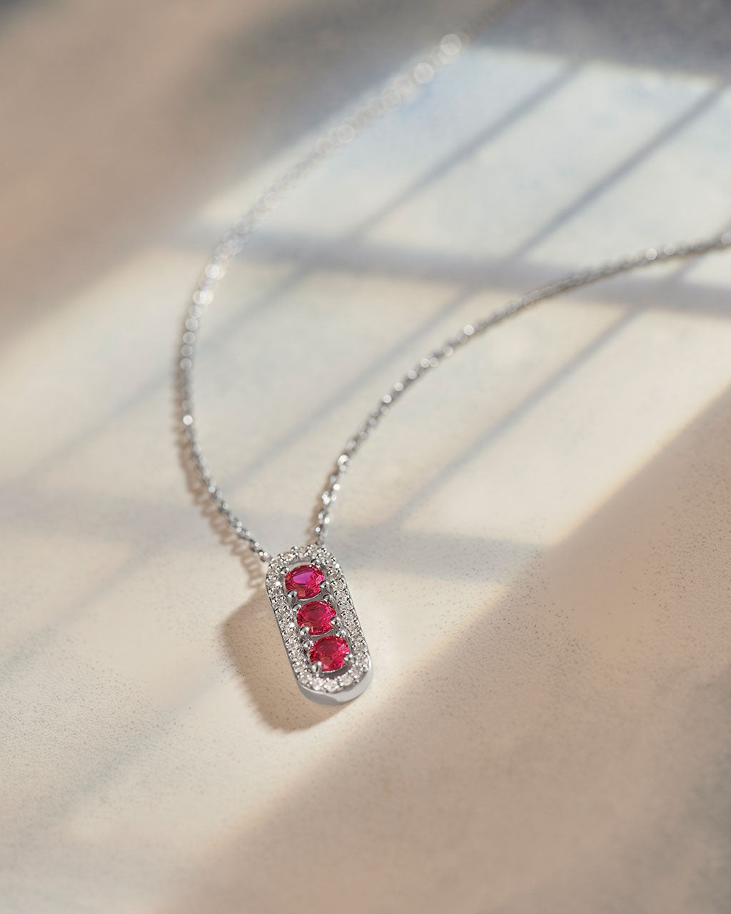 Created Ruby Paperclip Necklace
