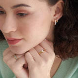 Trio Stackable Diamond Band, 14K Gold Vermeil, 1/4 ct Lab Grown Diamond-6