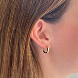 Gold Mini Hoops, 10K Solid Gold-4