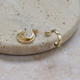 Gold Layered Hoops, 10K Solid Gold-4