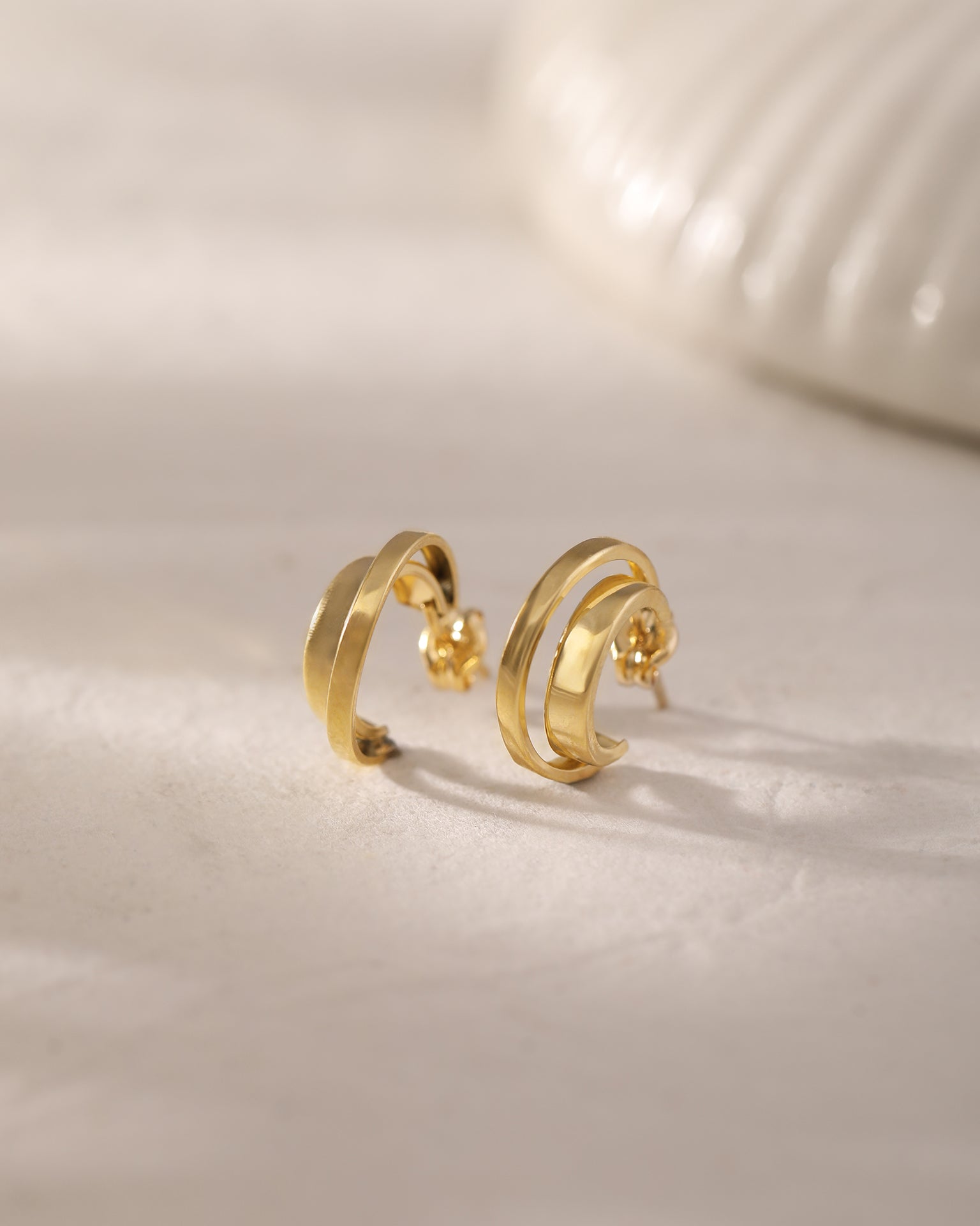 10K Solid Gold Gold Layered Hoops