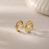 Gold Layered Hoops, 10K Solid Gold-4