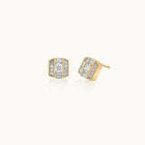 Elegant Octa Cluster Diamond Earrings, 14K Solid Gold, 1/2 ct Lab Grown Diamond-3