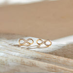 Infinity Diamond Earrings, 14K Solid Gold, 1/4 ct Lab Grown Diamond-1