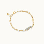 Hope Diamond Paperclip Bracelet, 14K Gold Vermeil, 1/4 ct Lab Grown Diamond-3