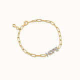Hope Diamond Paperclip Bracelet, 14K Gold Vermeil, 1/4 ct Lab Grown Diamond-3