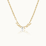 I Can & I Will Diamond Paperclip Necklace, 14K Gold Vermeil, 1/10 ct Lab Grown Diamond-3