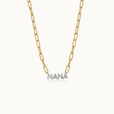 Nana Diamond Paperclip Necklace, 14K Gold Vermeil, 1/4 ct Lab Grown Diamond-3