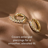 Bezel Set Diamond Huggies