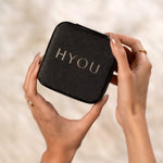 Black Faux Jewelry Case, 14K Gold Vermeil-3