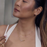 Bezel Set Diamond Huggies