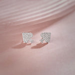Spade Diamond Earrings, Sterling Silver, 1/3 ct Lab Grown Diamond-6