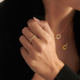 Criss Cross Diamond Ring, 14K Gold Vermeil, 1/2 ct Lab Grown Diamond-5