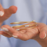 Flexible Wrap Around Diamond Bracelet, 14K Gold Vermeil, 7/8 ct Lab Grown Diamond-3