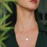 Sun Kissed Round Necklace, 14K Gold Vermeil, 1/3 ct Lab Grown Diamond-4