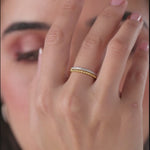 Beaded Diamond Band, 14K Gold Vermeil, 1/10 ct Lab Grown Diamond-4