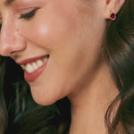 Pear Ruby & Diamond Necklace, 14K Gold Vermeil, 1/20 ct Lab Grown Diamond-4