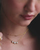 Three Stone Solitaire Necklace, 14K Gold Vermeil, 1 ct Lab Grown Diamond-3