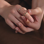 Leafy Stackable Band, 10K Solid Gold-3