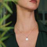 Sun Kissed Round Necklace, 14K Solid Gold, 1/3 ct Lab Grown Diamond-4