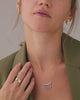 Stardust Fringes Necklace, 14K Gold Vermeil, 7/8 ct Lab Grown Diamond-3