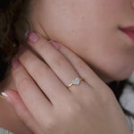 Heart Pave Diamond Ring, 14K Gold Vermeil, 1/6 ct Lab Grown Diamond-5