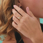 Gleaming Diamond Coil Ring, 14K Solid Gold, 1/4 ct Lab Grown Diamond-4