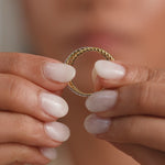 Two-Tone Twisted Interlocking Diamond Band, 14K Gold Vermeil, 5/8 ct Lab Grown Diamond-8