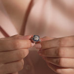 Deco Diamond Ring, Sterling Silver, 1/2 ct Lab Grown Diamond-4