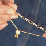 Diamond Paperclip Bolo Bracelet, 14K Gold Vermeil, 5/8 ct Lab Grown Diamond-4