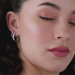 Classic Diamond Hoops, 14K Solid Gold, 1/4 ct Lab Grown Diamond-5