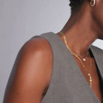 Cera Heart Lariat Necklace, 14K Gold Vermeil, 1/10 ct Lab Grown Diamond-4