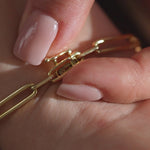 Pave Diamond Paperclip Bracelet, 14K Solid Gold, 1/2 ct Lab Grown Diamond-4