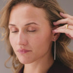 Graceful Diamond Earrings, 14K Gold Vermeil, 1 1/5 ct Lab Grown Diamond-3