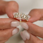 Station Baguette Diamond Band, 14K Solid Gold, 1/2 ct Lab Grown Diamond-4