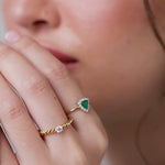 Trillion Diamond Ring, 14K Solid Gold, 1/4 ct Lab Grown Diamond-4