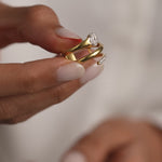 Coil Cluster Diamond Band, 14K Gold Vermeil, 3/8 ct Lab Grown Diamond-4